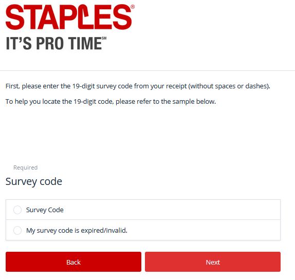Staples Survey Easy steps