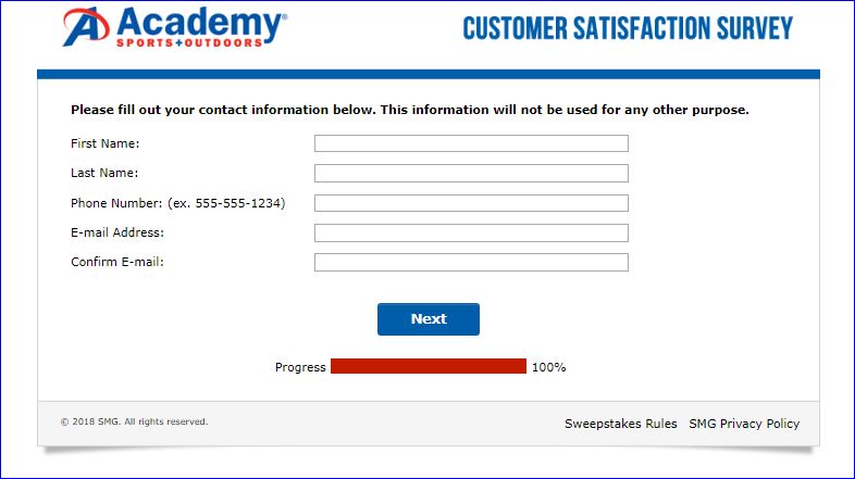 academy sweepstakes entry
