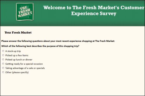 fresh market survey 