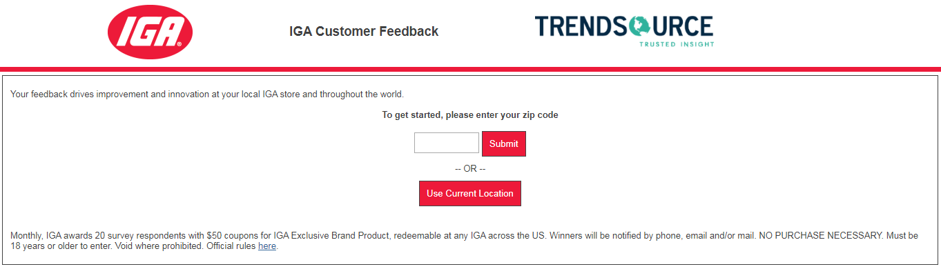 IGA Customer Experience Survey