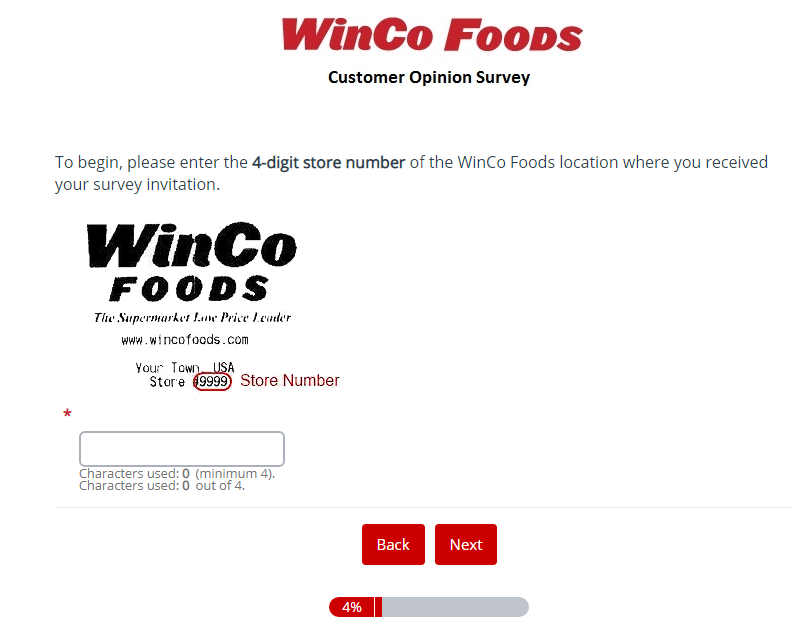 WinCo Food Guest Satisfaction Survey