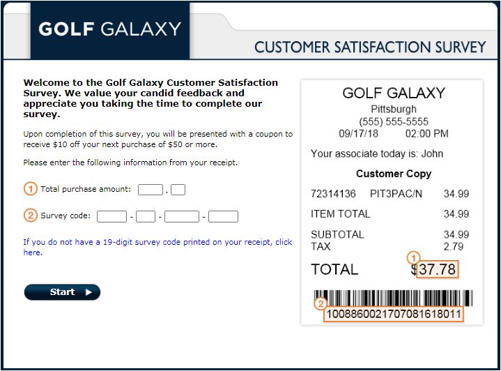 Golf Galaxy Survey